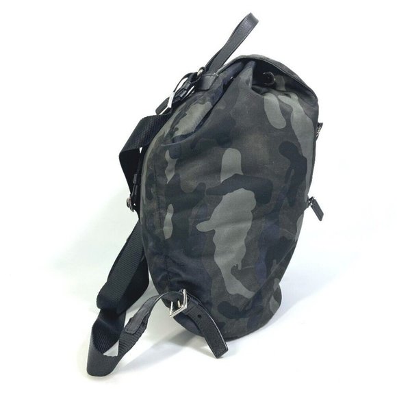 Authentic PRADA triangle logo Camouflage saffiano Backpack Nylon / Safiano main image 11